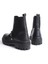 Klop Siyah Hakiki Deri Lastikli Inci Toka Detaylı Kadın Bot 3