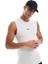 Pro Dri Fit Tight Sleeveless Fitness Training Erkek Dar Kalıp Antrenman Kolsuz Tişört Beyaz 1