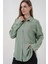 Kadın Oversize Viskon Gömlek 3785 - Çağla 4
