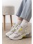 Mato Bej Simli Bağcıklı Günlük Kadın Sneaker 2