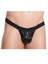Fantezi Siyah Lame Seksi Erkek String - Tanga 1
