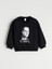 Yeni Sezon Bisiklet Yaka Uzun Kollu Atatürk Baskılı Kız Bebek Sweatshirt 1