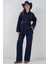 Kadın Ceket Pantolon Kot Ikili Takım 30059 - Lacivert 1