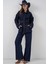Kadın Ceket Pantolon Kot Ikili Takım 30059 - Lacivert 3