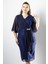 Şifon Detaylı Abiye Elbise Lacivert MDV390 3