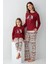 Anne Kız %100 Pamuklu Bordo Uzun Kollu Pijama Takımı 3452 (Pijamaları Ayrı Ayrı Sepete Ekleyiniz) 1