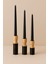 3’lü El Boyaması Siyah Detaylı Ahşap Şamdan Mumluk Seti – Mumlar Dahildir 5