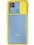 OMR02 Xiaomi Redmi 9c Kılıf Palm Buzlu Kamera Sürgülü Silikon - Sarı 1