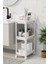 3 Katlı Banyo Raf Ünitesi (Peggy) Beyaz Banyo Düzenleyici Şampuanlık Havluluk Dolap(Beyaz) 2