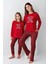 Anne Kız %100 Pamuklu Kırmızı Uzun Kollu Pijama Takımı 3512 (Pijamaları Ayrı Ayrı Sepete Ekleyiniz) 1