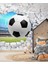 3 Boyutlu Futbol Topları Desenli Isı ve Ses Yalıtımlı Sağlıklı Tekstil Duvar Kağıdı 2