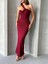 Mtxdpn Krinkıl Tek Omuz Uzun Elbise Bordo S25455 (Beden: L) 1
