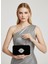 Zarif Siyah Süet Abiye Çanta | Gümüş Kristal Taşlı Gece Clutch 1