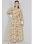 Kadın Kuşaklı Uzun Elbise 2584 - B.sarı 1