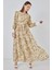 Kadın Kuşaklı Uzun Elbise 2584 - B.sarı 2