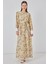 Kadın Kuşaklı Uzun Elbise 2584 - B.sarı 4