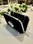 Zarif Siyah Süet Abiye Çanta | Gümüş Kristal Taşlı Gece Clutch 6
