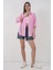 Kadın Oversize Viskon Gömlek 3785 - Pembe 2