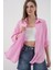 Kadın Oversize Viskon Gömlek 3785 - Pembe 5