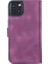 Apple iPhone 13 Uyumlu Deri Cüzdanlı Kılıf Rustik Mor 3