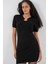 Kadın Kolye Detaylı Triko Elbise 15989 - Siyah 3