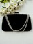 Siyah Renk Süet Zincir Detaylı Zincir Saplı Kadın Abiye Çanta Düğün Nişan Mezuniyet 3