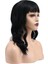 Dalgalı Kısa Perçemli Fiber Sentetik Peruk / Siyah 3