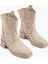 Anica Bej Süet Nakışlı Kadın Bot 5