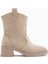 Mindra Bej Süet Nakışlı Kadın Bot 2