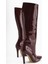 Sonita Bordo Rugan Ince Topuklu Kadın Çizme 5