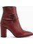 Elvia Bordo Tokalı Kalın Topuklu Kadın Bot 2