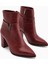 Elvia Bordo Tokalı Kalın Topuklu Kadın Bot 3