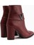 Elvia Bordo Tokalı Kalın Topuklu Kadın Bot 5