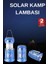 Solar Şarjlı Kamp Lambası Güneş Enerjili Kızaklı Kamp Feneri Çadır Feneri LED Işıldak 1
