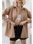Kadın Tek Cepli Oversize Poplin Gömlek Trend Gömlek 4