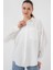 Kadın Tek Cepli Oversize Poplin Gömlek Trend Gömlek 1