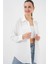 Kadın Tek Cepli Oversize Poplin Gömlek Trend Gömlek 5