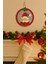 25 cm Kırmızı Noel Bana Çelenk Duvar Süsü 1