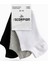 Kadın Görünmez Çorap 3’lü Set – Pamuklu, Esnek, File Dokulu (Siyah Gri Beyaz) 9