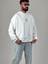 Etnik Desenli Tasarım Erkek Beyaz Sweatshirt COC1030 1