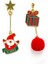 Christmas 2'li Küpe Seti Yılbaşı Konseptli Küpe Serisi Noel Baba 2