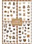 4 Sayfa Kahverengi-Brown-Leopar Sticker Set Planner Ajanda Bullet Journal Için Uygun Set 1