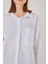 Kadın Tek Cepli Oversize Müslin Gömlek 20353 - Beyaz 5