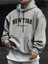 Erkek Newyork Baskılı Sweatshırt 3 Iplik Oversize 1