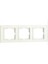 Beyaz Üçlü Çerçeve - Priz ve Anahtar Için Uyumlu Çerçeve 1