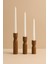 3’lü Doğal Ahşap Şamdan Seti – Mumlar Dahildir 4