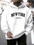Erkek Newyork Baskılı Sweatshırt 3 Iplik Oversize 1