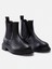 Siyah Hakiki Yumuşak Deri Chelsea Lastikli Kadın Bot 1