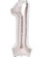1 Rakam Folyo Balon Gümüş 40 Inç (5047) 1