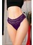 Venüsshopping- Büyük Beden Bel Kısmı Dantelli Fantezi Mor Tanga String 1